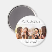 Aangepaste foto beste vrienden voor altijd aandenk magneet (Voorkant / Achterkant)