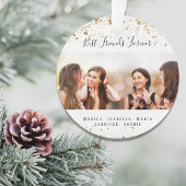 Aangepaste foto beste vrienden voor altijd gouden  ornament