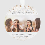 Aangepaste foto beste vrienden voor altijd gouden  ornament (achterkant)