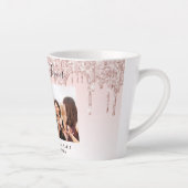 Aangepaste foto beste vrienden voor altijd roze latte mok (Rechts)