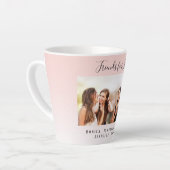 Aangepaste foto beste vrienden voor leven zwart ro latte mok (Linkerhoek)