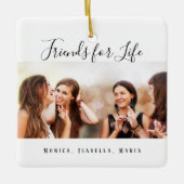Aangepaste foto beste vrienden voor levensonderhou keramisch ornament (Voorkant)