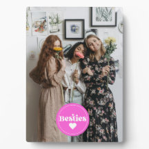 aangepaste foto beste vriendinnen retro typografie