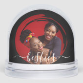 Aangepaste Foto Besties Kerstmis Sneeuwbol (Voorkant)