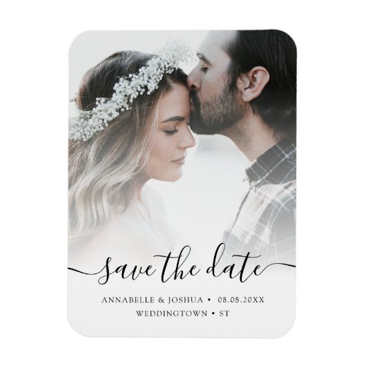 Aangepaste foto Bewaar de trouwdatum Magneet (Verticaal)