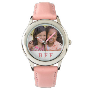 Aangepaste foto BFF beste vrienden voor altijd roz Horloge