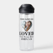 Aangepaste foto Bijbel Verse Christelijk Waterfles (Achterkant)