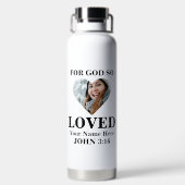 Aangepaste foto Bijbel Verse Christelijk Waterfles (Achterkant)