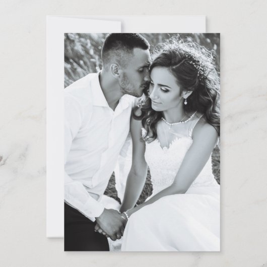 Aangepaste foto bijtend Eucalyptus Greenery bruilo Kaart (Achterkant)