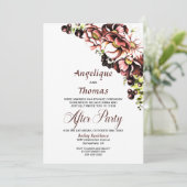 Aangepaste foto bijtende Herfst Floral Wedding Rec Kaart (Staand voorkant)