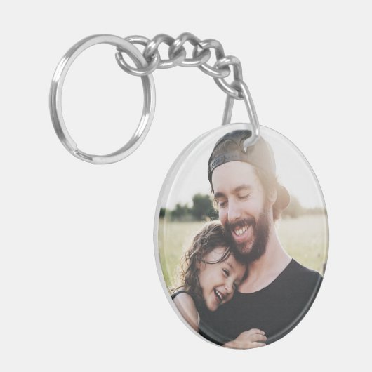 Aangepaste foto Bijvoorbeeld beste vader ooit Sleutelhanger (Voorkant Links)