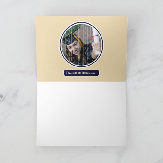 Aangepaste Foto (binnen) Afstuderen Bedankt Kaart  (Binnen)