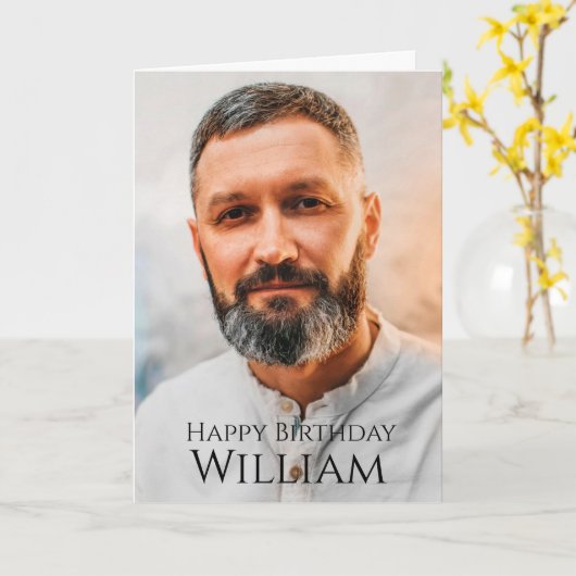 Aangepaste foto, Birthday Kaart (Gele Bloem)