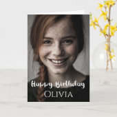 Aangepaste foto, Birthday Kaart (Gele Bloem)