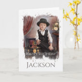 Aangepaste foto, Birthday Kaart (Gele Bloem)