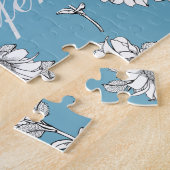 Aangepaste foto blauw Ik hou ervan dat je mijn oma Legpuzzel (Zijkant)