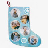 Aangepaste foto Blauw Kleine Kerstsok (Voorkant)