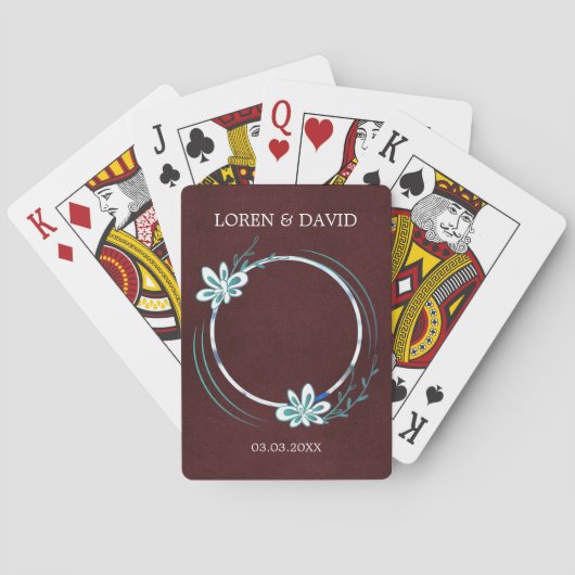 Aangepaste foto blauw Lijst Pokerkaarten (Achterkant)