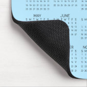 Aangepaste foto blauwe 2026 gezenderle kalender muismat (Hoek)