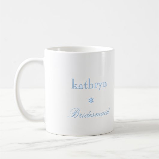 Aangepaste foto blauwe argyle preppy bridesmaid ko koffiemok (Links)