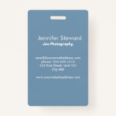 Aangepaste foto blauwe fotograaf badge (Achterkant)