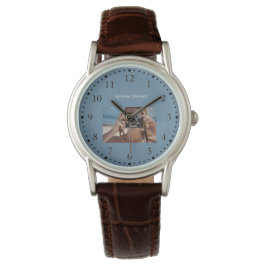 Aangepaste foto blauwe fotograaf horloge