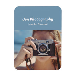 Aangepaste foto blauwe fotograaf magneet