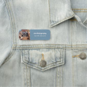 Aangepaste foto blauwe fotograaf naamplaatje (In situ)