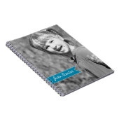 Aangepaste foto Blauwgroen blauwe banner Notitieboek (Rechterzijde)
