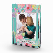 Aangepaste foto blauwgroen en Shabby Chic Floral (Rechts)