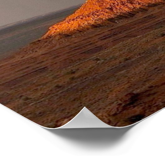 Aangepaste foto, blikseminslag in Monument Valley. Poster (Hoek)