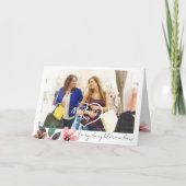 Aangepaste foto bloem Moederdag schoondochter Feestdagen Kaart (Voorkant)