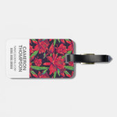 Aangepaste foto-bloemen en levende vogels bagagelabel (Achterkant horizontaal)