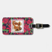 Aangepaste foto-bloemen en levende vogels bagagelabel (Voorkant horizontaal)
