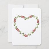 Aangepaste Foto Bloemen Lijst 1e Verjaardag Uitnod Kaart (Achterkant)