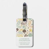 Aangepaste Foto Bloemen Vlinderpatroon Bagagelabel (Achterkant verticaal)