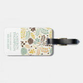 Aangepaste Foto Bloemen Vlinderpatroon Bagagelabel (Achterkant horizontaal)