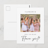 Aangepaste foto Bloemenmeisje voorstel Briefkaart (Voorkant / Achterkant)