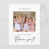 Aangepaste foto Bloemenmeisje voorstel Briefkaart (Voorkant)