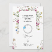 Aangepaste foto Bloemenuitnodiging Kaart (Achterkant)