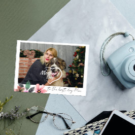 Aangepaste foto bloemige gelukkige moederdag beste feestdagen kaart