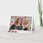 Aangepaste foto bloemige gelukkige Moederdag docht Feestdagen Kaart (Voorkant)