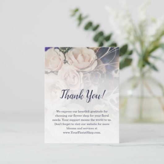 🌷Aangepaste foto bloemist dank u kaart (Staand voorkant)