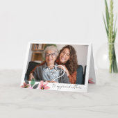 Aangepaste foto bloemrijke gelukkige Moederdag oma Feestdagen Kaart (Voorkant)