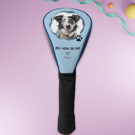 Aangepaste Foto Blue Dog Best Mom van Par Golfheadcover
