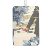 Aangepaste foto Blue Flower Lijst gepersonaliseerd Luchtverfrisser (Achterkant)
