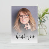 Aangepaste foto Blush Roze 40e Verjaardagsfeestje Bedankkaart (Staand voorkant)