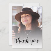 Aangepaste foto Blush Roze 60e Verjaardagsfeestje Bedankkaart (Voorkant)