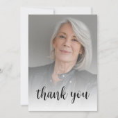 Aangepaste foto Blush Roze 70e Verjaardagsfeestje Bedankkaart (Voorkant)