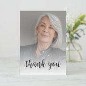 Aangepaste foto Blush Roze 70e Verjaardagsfeestje Bedankkaart (Staand voorkant)